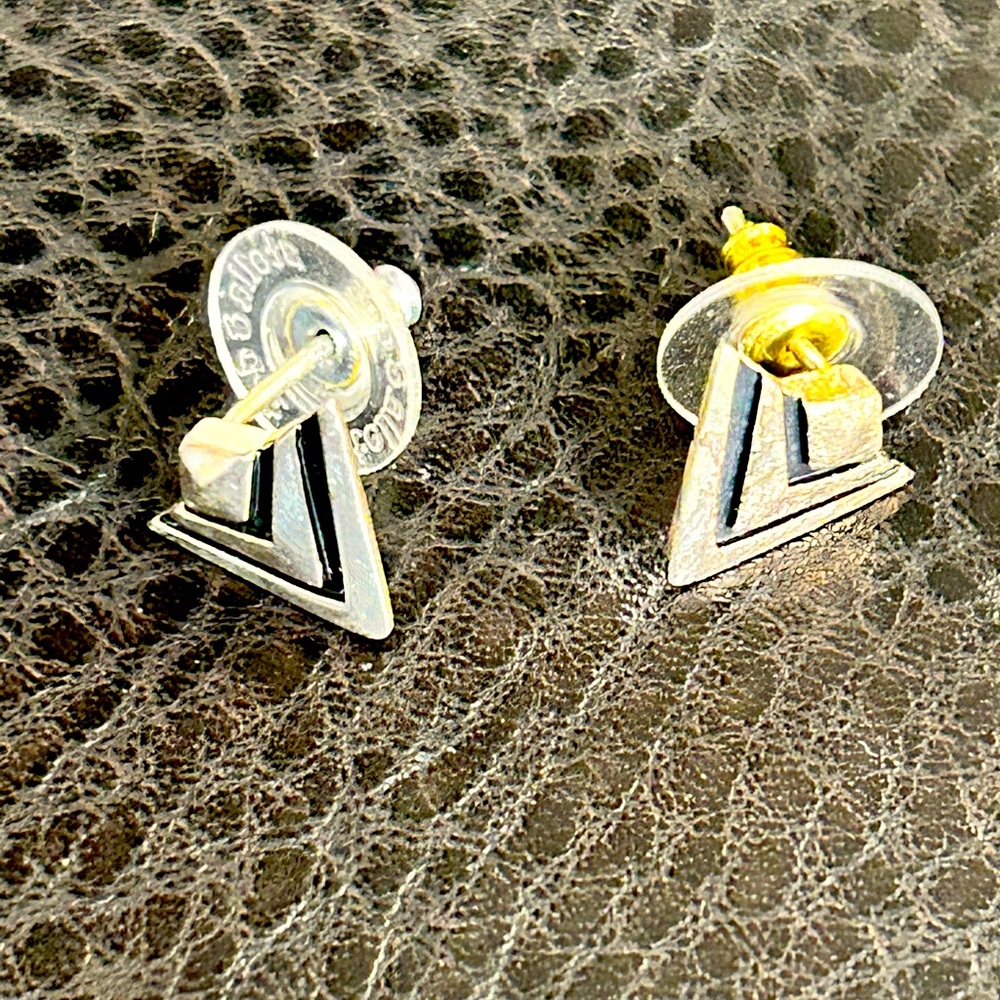 Silpada Sterling silver logo Geometric Silver Triangle Earrings